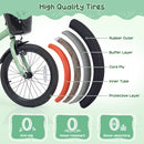 Girls Bike 12 Inch with Training Wheels and Basket - Green