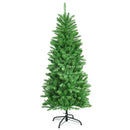 6 Feet PVC Hinged Pre-lit Artificial Fir Pencil Christmas Tree with 150 Lights by LJGDeals