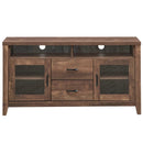 Wooden Retro TV Stand with Drawers and Tempered Glass Doors by LJGDeals