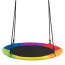 40 Inch 770 lbs Flying Saucer Tree Swing Kids Gift with 2 Tree Hanging Straps-Multicolor by LJGDeals