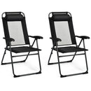 4 Pieces Patio Garden Adjustable Reclining Folding Chairs with Headrest by LJGDeals