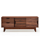 TV Stand for TV up to 60 Inch Media Console Table Storage with Doors by LJGDeals