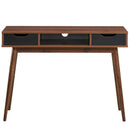 Stylish Computer Desk Workstation with 2 Drawers and Solid Wood Legs by LJGDeals