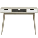 Stylish Computer Desk Workstation with 2 Drawers and Solid Wood Legs by LJGDeals