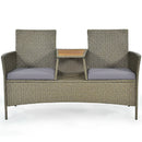 2-Person Patio Rattan Conversation Furniture Set with Coffee Table by LJGDeals