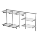 3 to 6 Feet Wall-Mounted Closet System Organizer Kit with Hang Rod-Gray by LJGDeals