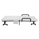 Adjustable Folding Guest Bed Frame with Mattress and Wheels by LJGDeals