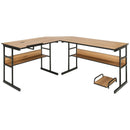 L-Shaped Computer Desk with Tiltable Tabletop by LJGDeals