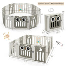 14-Panel Baby Playpen Kids Activity Center Foldable Play Yard with Lock Door by LJGDeals