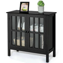 Glass Door Sideboard Console Storage Buffet Cabinet by LJGDeals