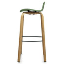 Set of 2 Modern Barstools Pub Chairs with Low Back and Metal Legs by LJGDeals