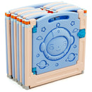 18-Panel Foldable Baby Playpen Kids Activity Center with Lockable Door