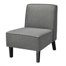 Modern Armless Accent Sofa Chair with Rubber Wood Legs by LJGDeals