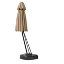 11 Feet Outdoor Cantilever Hanging Umbrella with Base and Wheels by LJGDeals