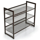 2/3/4 Tiers Flat and Slant Metal Shoe Rack for Entryway Hallway-3-Tier by LJGDeals