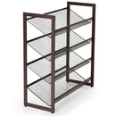 2/3/4 Tiers Flat and Slant Metal Shoe Rack for Entryway Hallway-4-Tier by LJGDeals