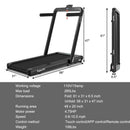 4.75HP 2 In 1 Folding Treadmill with Remote APP Control by LJGDeals