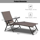 Adjustable Chaise Lounge Chair with 5 Reclining Positions by LJGDeals