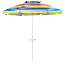 7.2 Feet Portable Outdoor Beach Umbrella with Sand Anchor and Tilt Mechanism by LJGDeals