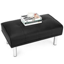 Rectangle Tufted Ottoman with Stainless Steel Legs for Living Room by LJGDeals