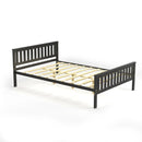 Full Size Wood Platform Bed with Headboard by LJGDeals