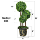 36-Inch Artificial Topiary Triple Ball Tree for Indoor and Outdoor by LJGDeals