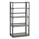 4-Tier Folding Bookshelf No-Assembly Industrial Bookcase Display Shelves by LJGDeals