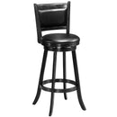 Set of 2 29 Inch Swivel Bar Height Stool Wood Dining Chair Barstool by LJGDeals