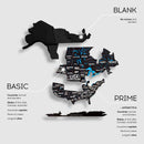 Wooden World Map Black by Enjoy The Wood