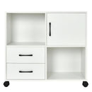 Mobile File Cabinet with Lateral Printer Stand and Storage Shelves by DirectDeals