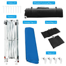 17 Feet x 10 Feet Foldable Pop Up Canopy with Adjustable Instant Sun Shelter by LJGDeals