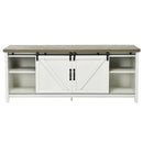 TV Stand Media Center Console Cabinet with Sliding Barn Door by LJGDeals