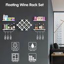 Set of 5 Wall Mount Wine Rack Set with Storage Shelves by LJGDeals