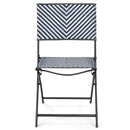 Set of 4 Patio Folding Rattan Dining Chairs for Camping and Garden by LJGDeals