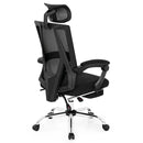 Ergonomic Recliner Mesh Office Chair with Adjustable Footrest-Black by LJGDeals