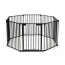 Adjustable Panel Baby Safe Metal Gate Play Yard-Black by LJGDeals
