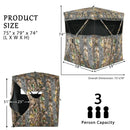 3 Person Portable Surround View Tent with Slide Mesh Window by LJGDeals