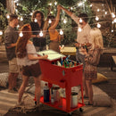 80 Quart Outdoor Patio Rolling Steel Construction Cooler by LJGDeals