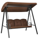 Outdoor 3-Seat Porch Swing with Adjust Canopy and Cushions by LJGDeals