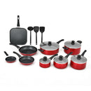 17 Pieces Hard Anodized Nonstick Cookware Pots and Pans Set by LJGDeals