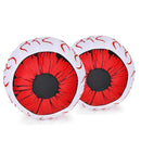 2 Pack 3 Feet Halloween Inflatable Eyeballs with Air Blower by LJGDeals