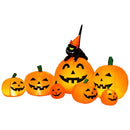 Halloween 7.5 Feet Inflatable Pumpkin Combo with Witch Black Cat by LJGDeals