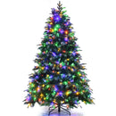 Pre-Lit Snowy Christmas Hinged Tree with Multi-Color Lights by LJGDeals
