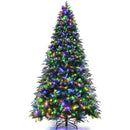 Pre-Lit Snowy Christmas Hinged Tree with Multi-Color Lights by LJGDeals