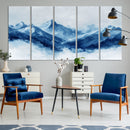 Blue Mountains Wall Art – Framed Snowy Range Canvas Artwork, by MyGreatCanvas | Canvas Wall Art Prints | Photo Prints & Wall Decor
