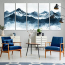 Snowy Peaks Wall Art – Framed Misty Mountain Canvas Artwork by MyGreatCanvas | Canvas Wall Art Prints | Photo Prints & Wall Decor