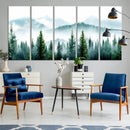 Pine Forest Wall Art Canvas Print – Misty Mountains Foggy by MyGreatCanvas | Canvas Wall Art Prints | Photo Prints & Wall Decor