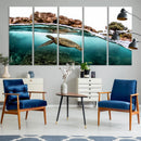 Sea Turtle Wall Art Canvas Print – Framed Ocean Life