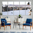 Snowy Mountain Wall Art Canvas Print – Framed Ski Slope