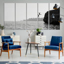Jumping Wall Art Canvas Print – Framed Coastal Ocean Scene